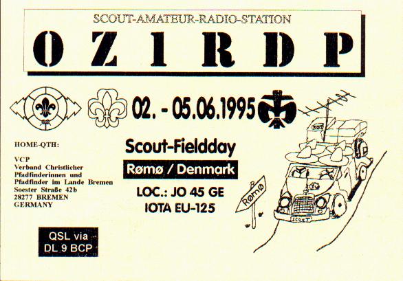 OZ1RDP 1995 QSL