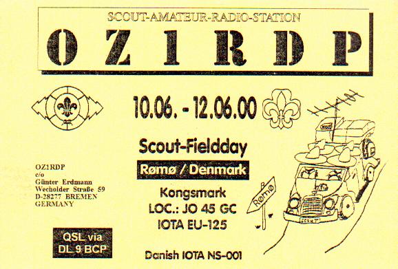 OZ1RDP 2000 QSL